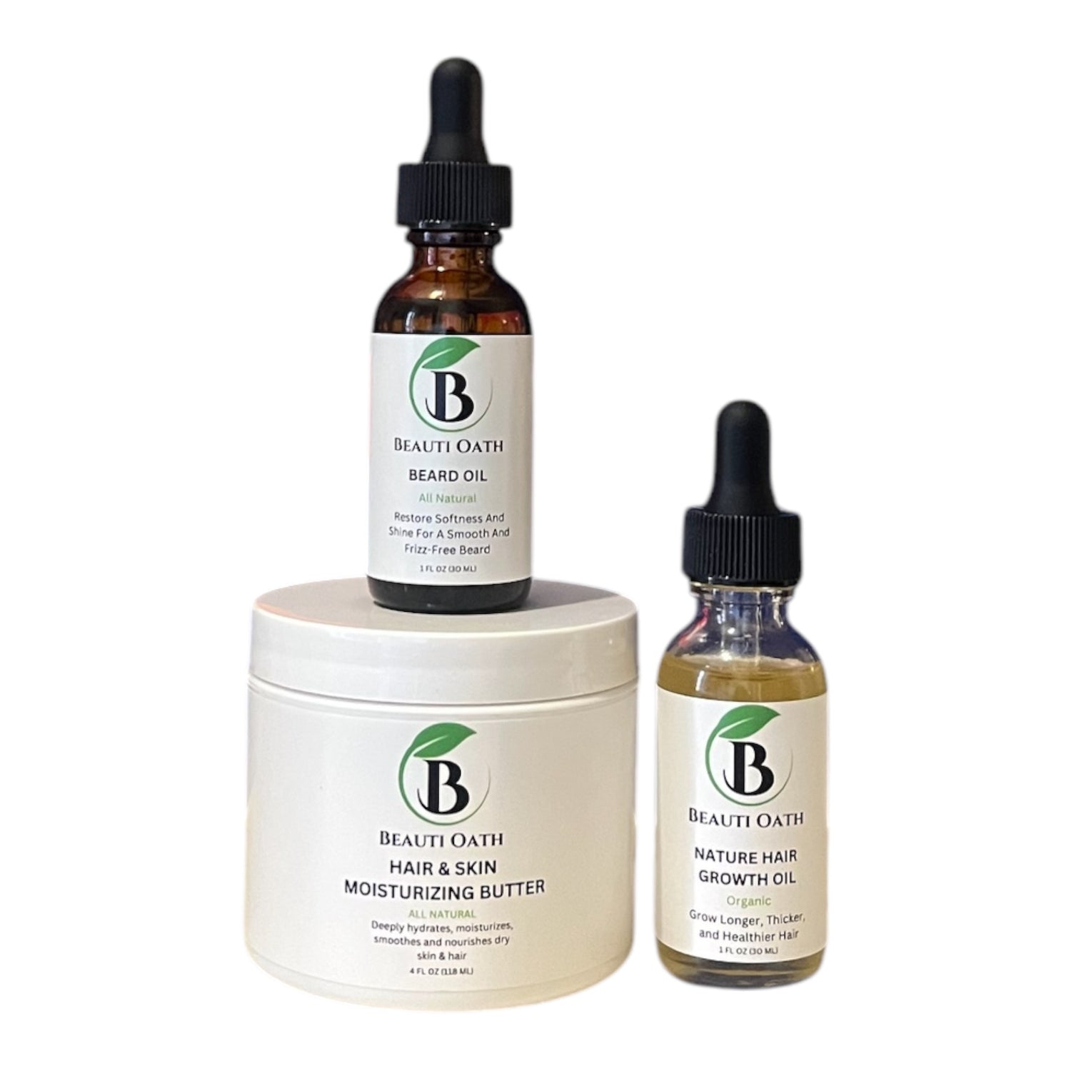 Men Beard Oil+ Hair Growth oil+Hair & Skin Butter