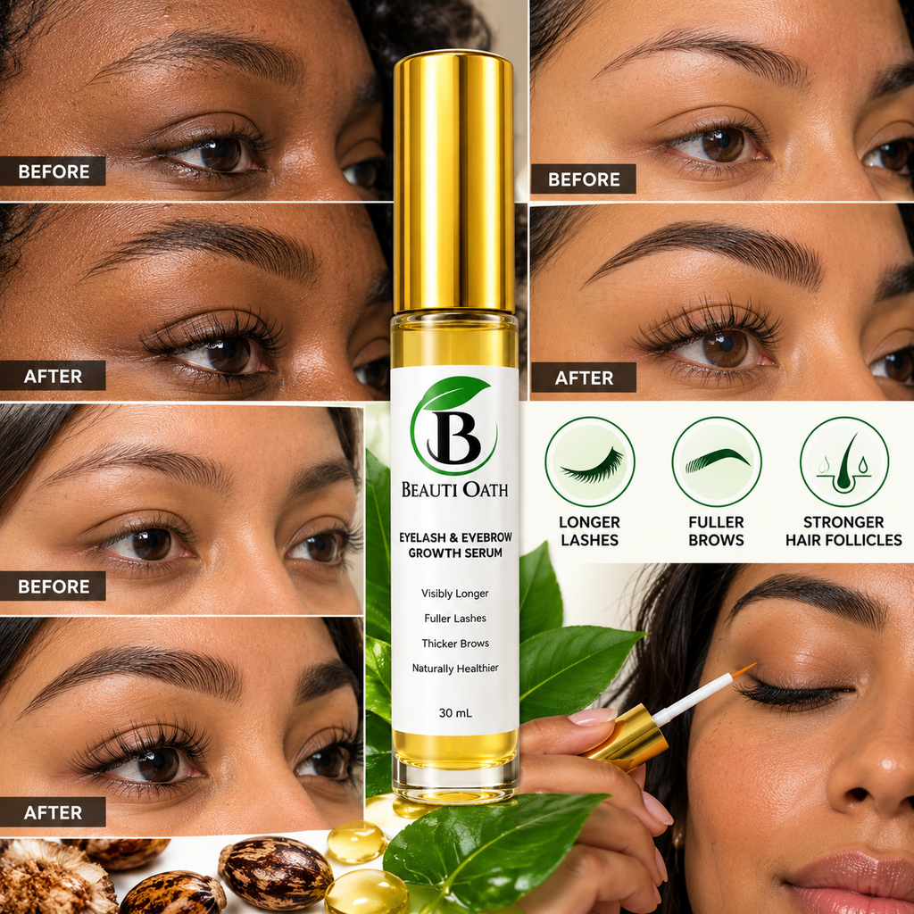 Eyelash & Brow Growth Serum -Eyelash Growth Serum- Natural Lash Enhancer for Longer, Fuller Lashes
